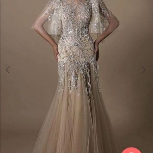 Tarik Ediz
Stone - 96021 Embroidered Tulle Trumpet Gown Formal Dress